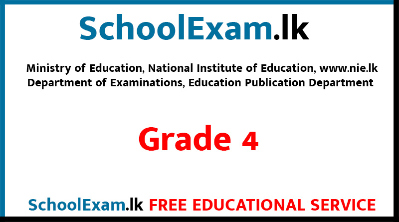 Grade 4 Second Term Test Papers Sinhala Medium   